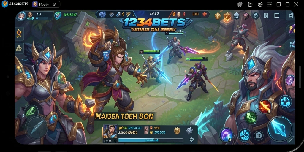 Tampilan gameplay seru dari 1234BETS dengan pertarungan epik.