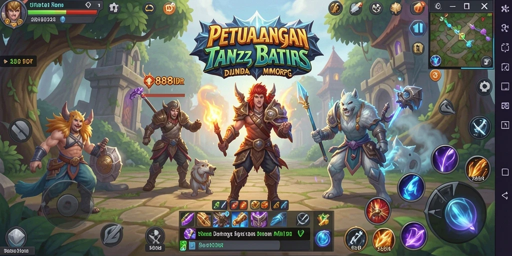 Gameplay seru dalam 888IDR dengan dunia fantasi yang luas.