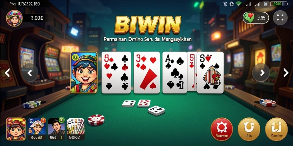 Screenshot gameplay BIWIN yang menampilkan keseruan permainan domino.