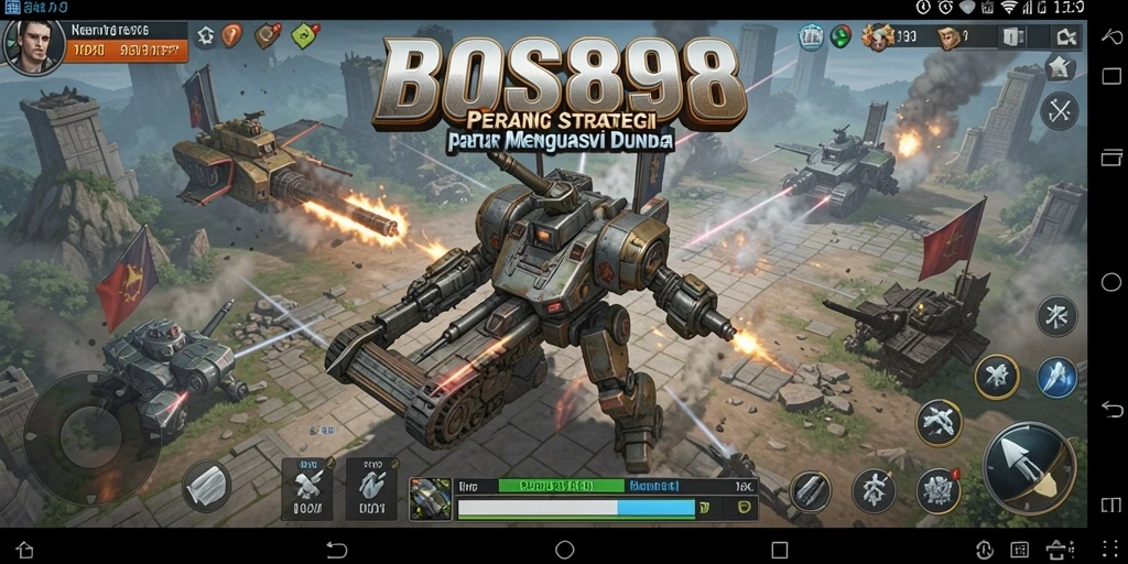 Screenshot dari gameplay strategis yang mendebarkan di BOS898.