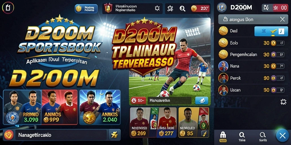 Gameplay D200M yang menarik dalam aplikasi Sportsbook.