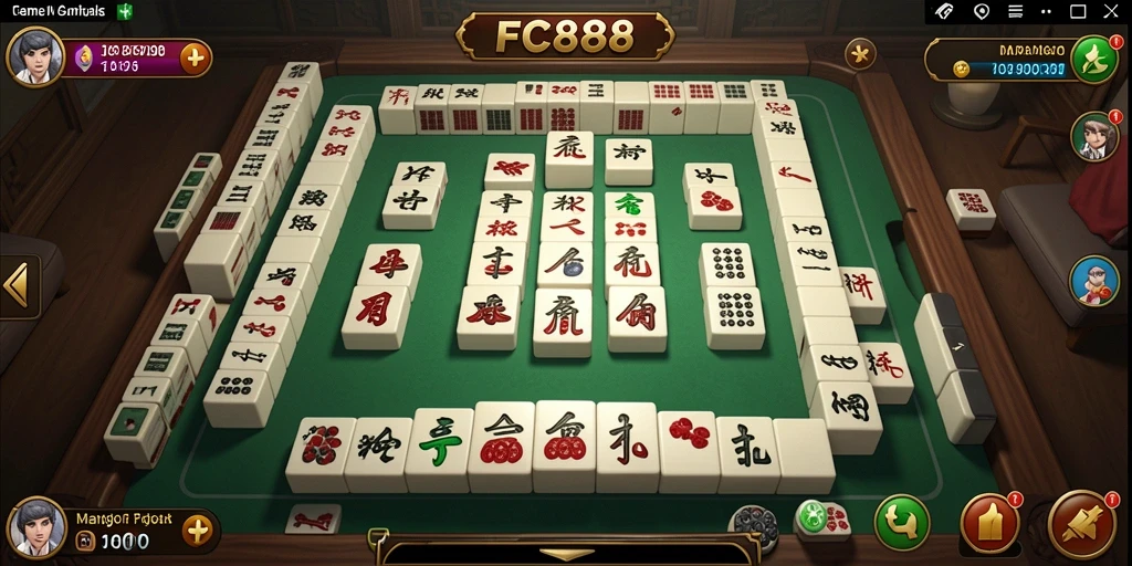 Tampilan gameplay FC888 yang menarik dan seru di Mahjong.