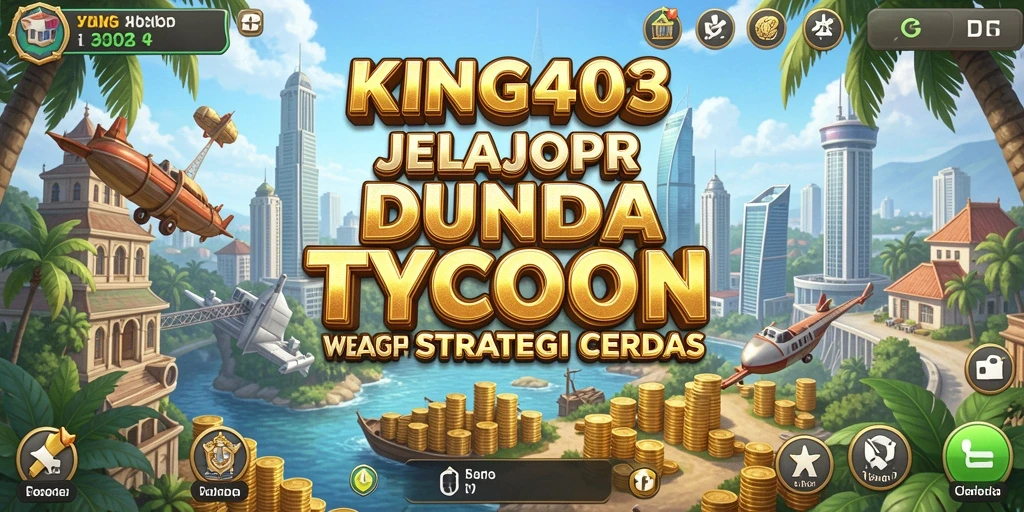 Screenshot KING403 menampilkan gameplay menarik dalam membangun kerajaan bisnis.