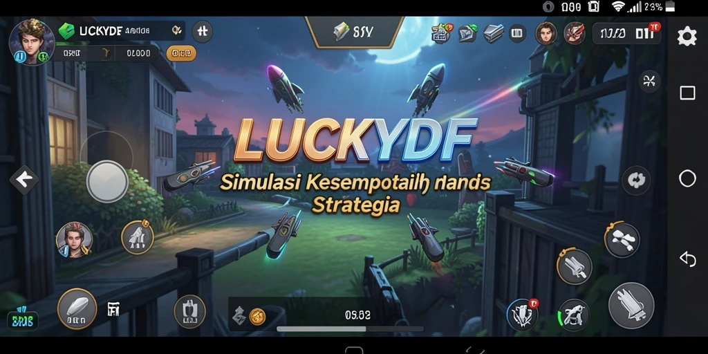 Tampilan gameplay menarik dari LUCKYDF yang menampilkan simulasi pengelolaan peluang.