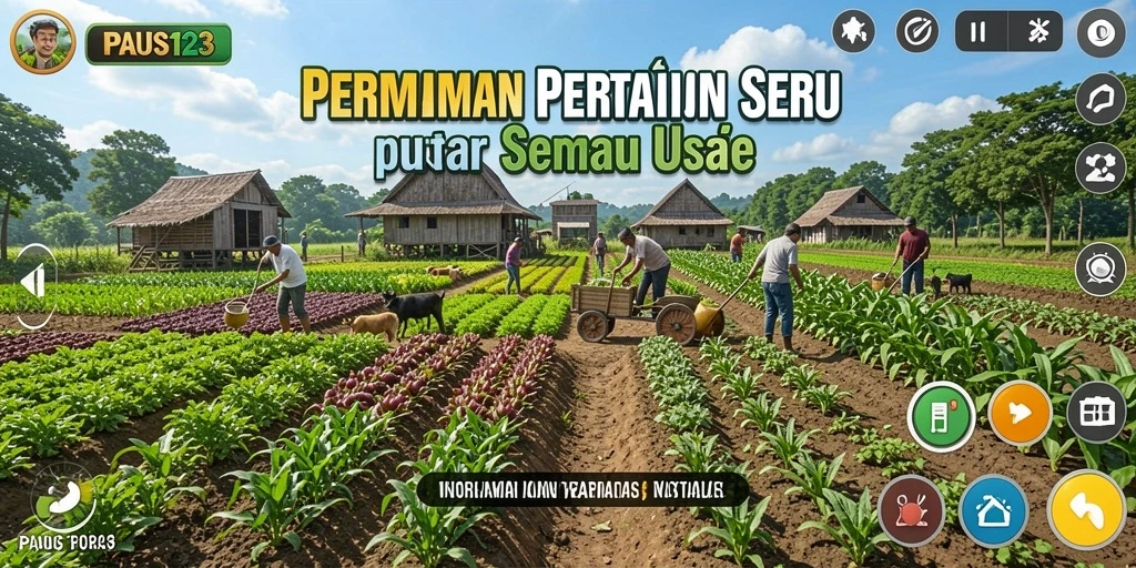Gameplay seru dengan elemen pertanian yang menarik di PAUS123.