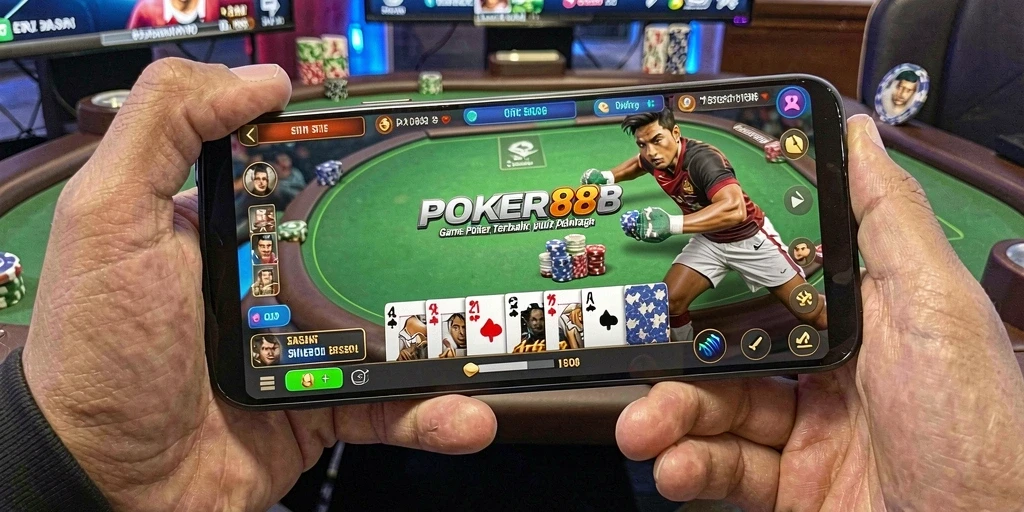 Tampilan gameplay POKER88 yang mengasyikkan dan kompetitif.