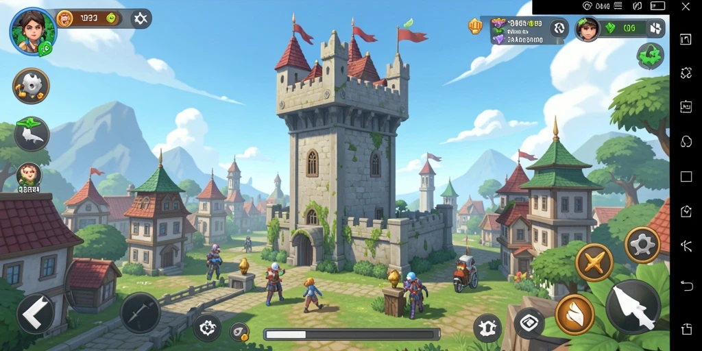 Tampilan gameplay QQRP dengan aksi Tower Defense yang seru.