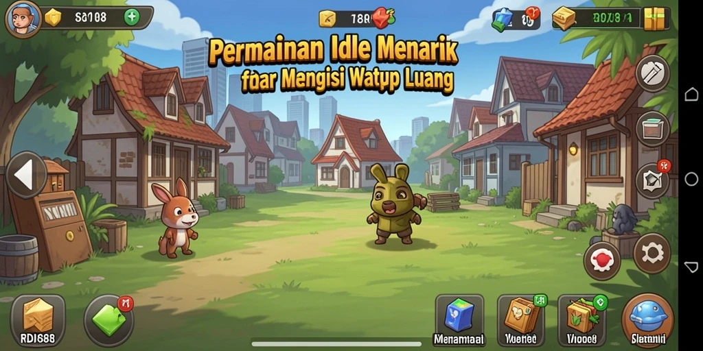 Screenshot gameplay RDI88 yang menunjukkan karakter dalam mode Idle.