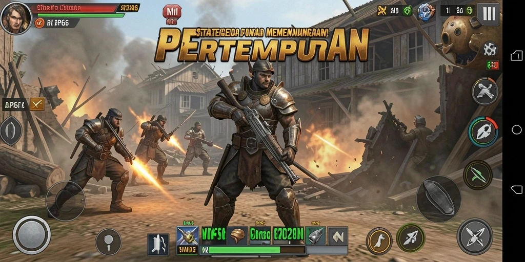 Screenshot utama RP66 menampilkan aksi seru gameplay strategi.