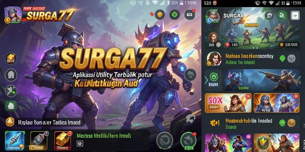 Tampilan antarmuka SURGA77 yang modern dan fungsional.